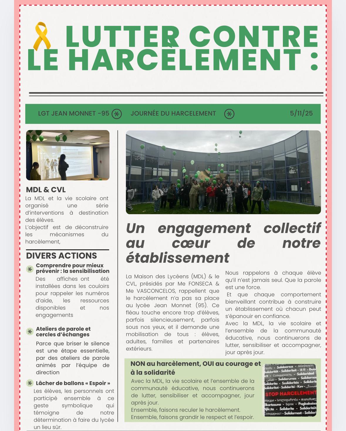 article lutte harcelement 2025