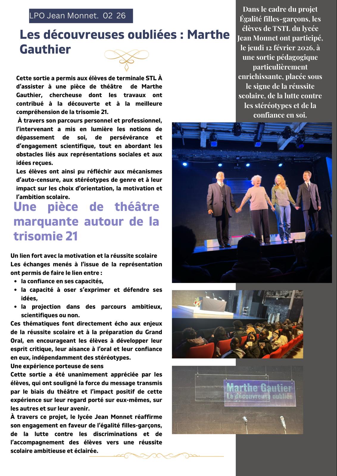 Lycée Jean Monnet Franconville article marthe gauthier 2025