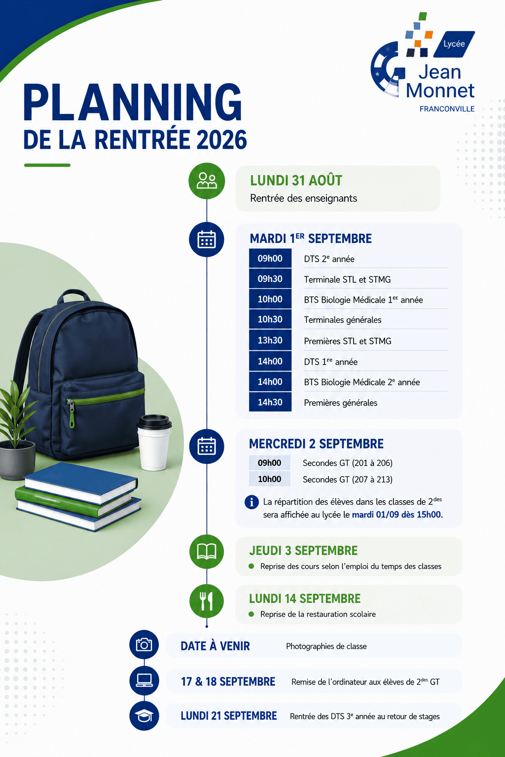 lycée jean monnet rentree 2026