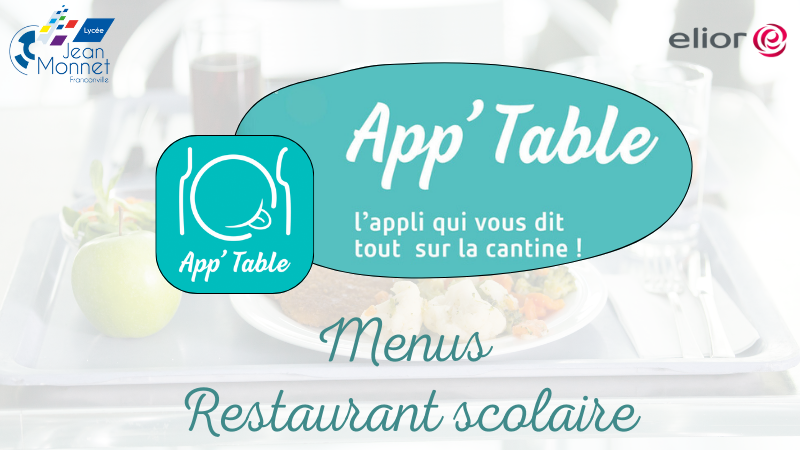 Menus du restaurant scolaire